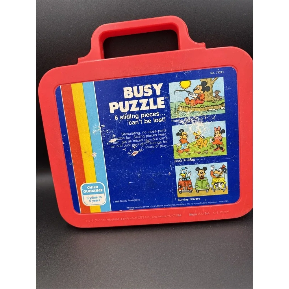 Vintage Child Guidance Mickey Goody Donald Busy Puzzle 1979